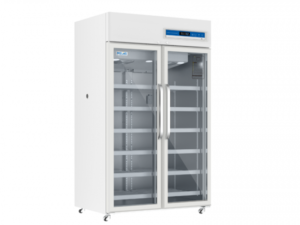 Refrigerador de farmacia Meling YC-1015L con puerta de vidrio y estantes ajustables