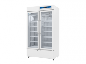 Refrigerador de farmacia Meling YC-725L con dos puertas de vidrio