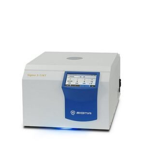 Centrífuga de sobremesa refrigerada Sigma 3-17KT con la tapa cerrada