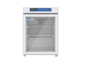 Refrigerador de vacunas Meling YC-75L con puerta de vidrio doble panel, vista frontal