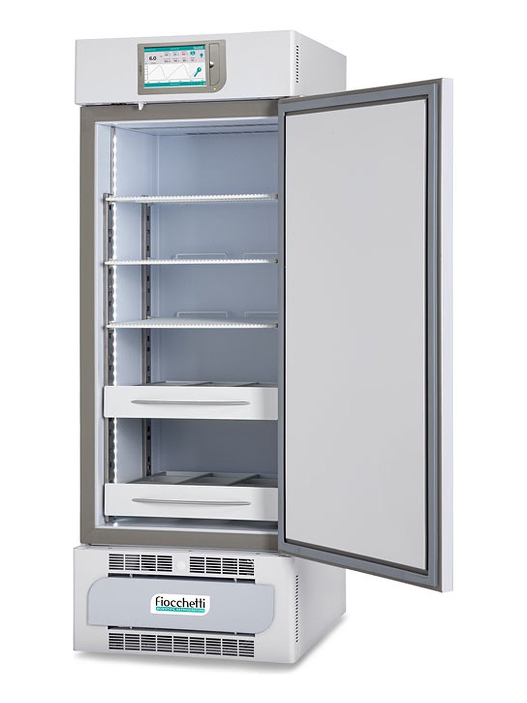 Banco de plasma -20°C Fiocchetti PLASMA-FREEZER 250 con la puerta abierta