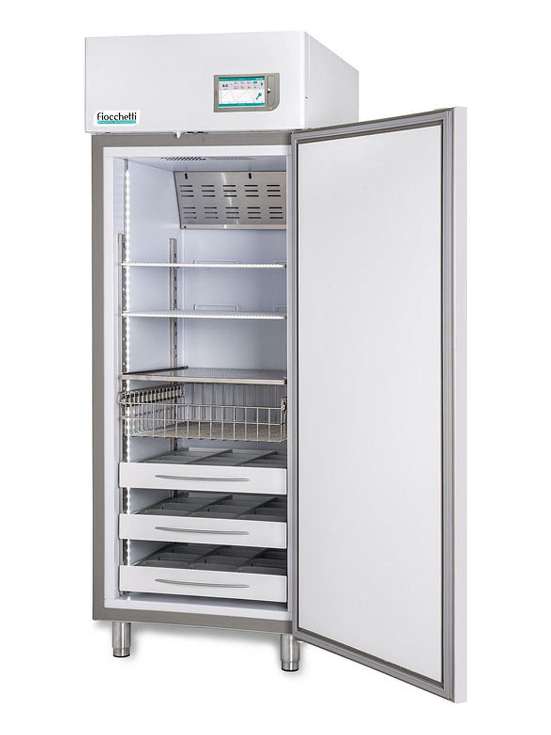 Banco de plasma -20°C Fiocchetti PLASMA-FREEZER 700 con la puerta abierta