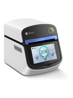 Analizador automático de ácidos nucleicos Bioer CentriDx 200 sobre fondo blanco