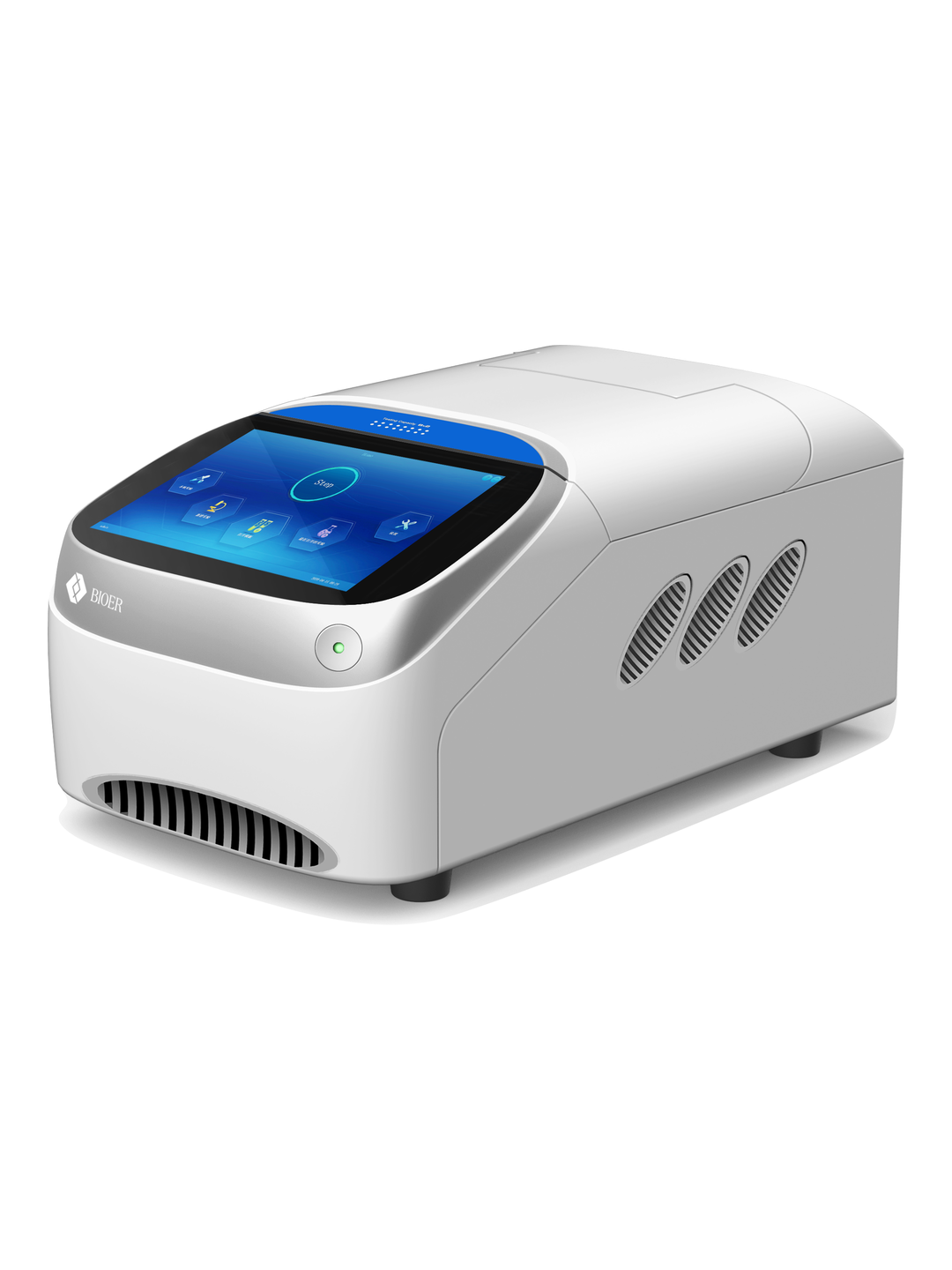 Sistema de PCR en tiempo real portátil Bioer LineGene Mini S sobre fondo blanco