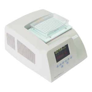 Baño seco con agitación Bioer ThermoCell Mixing Block MB-102 sobre fondo blanco