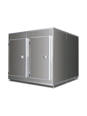 Cámara mortuoria refrigerada 4 cuerpos 2 puertas Fiocchetti visto de frente