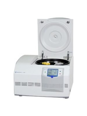 Centrífuga de sobremesa refrigerada Sigma 4-16KS con la tapa abierta