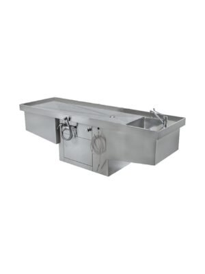 Mesa de autopsia fija Fiocchetti Mod. B visto de frente