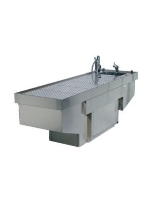 Mesa de autopsia con aspiración Fiocchetti Mod. B visto de frente