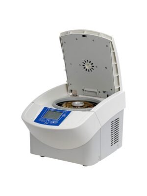 Microcentrífuga Sigma 1-16 con la tapa abierta