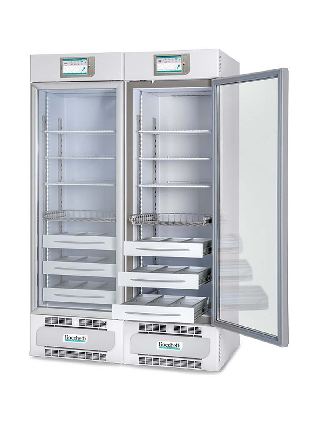 Refrigerador de doble temperatura Fiocchetti MEDIKA 2T 800 con cajones extraíbles