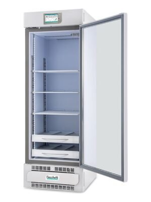 Refrigerador de farmacia Fiocchetti MEDIKA 500 con la puerta abierta Refrigerador de farmacia Fiocchetti MEDIKA 500 con la puerta abierta