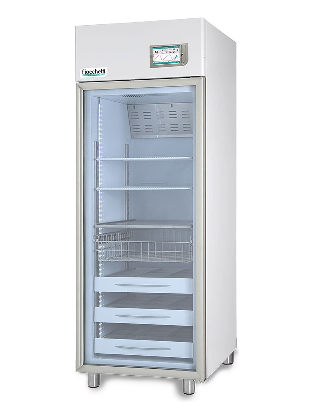 Refrigerador de farmacia Fiocchetti MEDIKA 700 con puerta de vidrio y controlador TOUCH