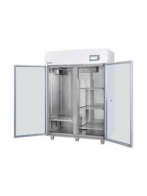 Refrigerador para cromatografía +5°C Fiocchetti CROMATOGRAFIA 1500 con las puertas abiertas