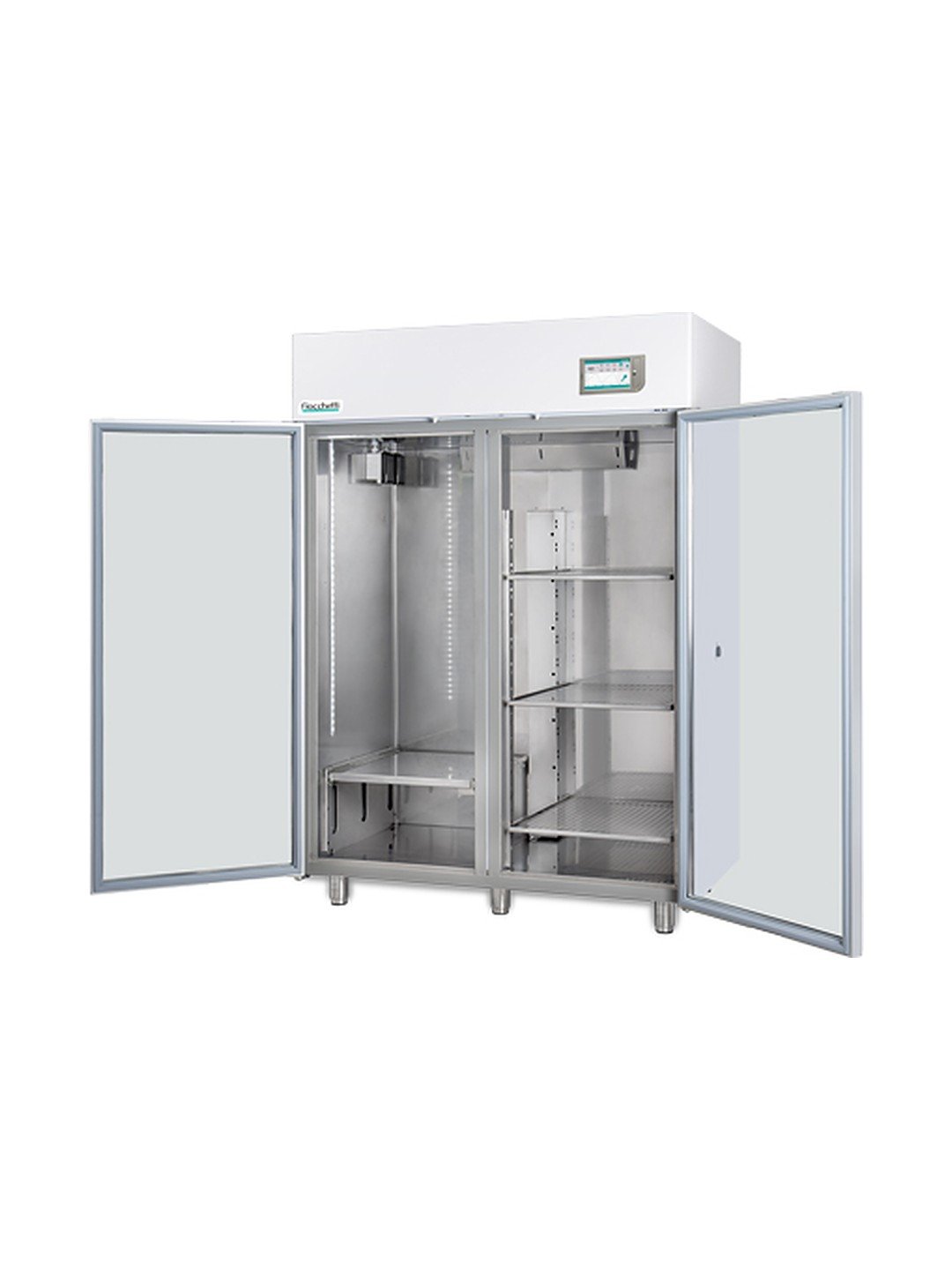 Refrigerador para cromatografía +5°C Fiocchetti CROMATOGRAFIA 1500 con las puertas abiertas