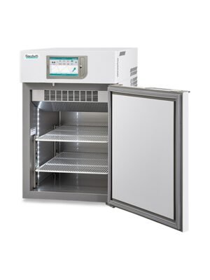 Refrigerador de laboratorio Fiocchetti LABOR 100 con la puerta abierta Refrigerador de laboratorio Fiocchetti LABOR 100 con la puerta abierta