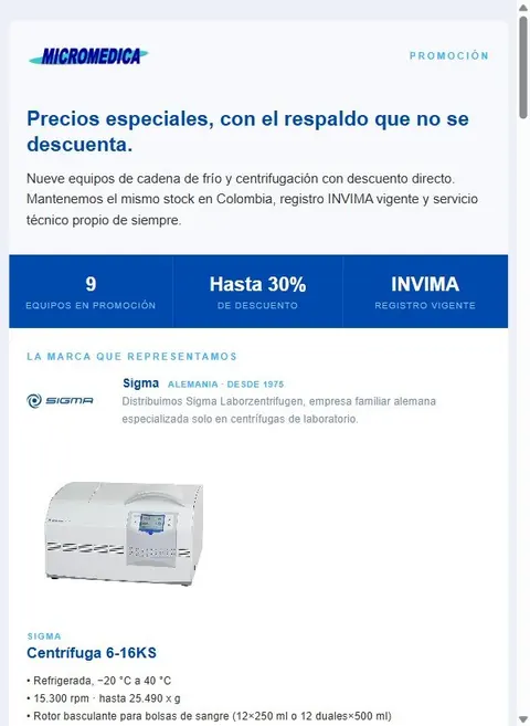 Boletín Promoción de equipos